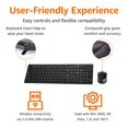 thumbnail image 2 of Combo de teclado y ratón inalámbricos Amazon Basics, tamaño completo, disposición QWERTY, receptor USB Plug & Play de 2,4 GHz, diseño elegante, color negro, 2 of 5