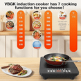thumbnail image 2 of Single Burner Induction Cooktop,1800W Portable Induction Cooktop,110V Hot Plate with LCD Sensor Touch, 7 Temp Levels up to 518°F, ty Lock, 4-Hour Timer, 9 Heat-Resistant Cooking, 2 of 6