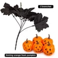 thumbnail image 4 of Deago 2 Pack Halloween Decorations Black Artificial Flowers with Pumpkins for Halloween Table Centerpiece Indoor Outdoor Decor, 4 of 8