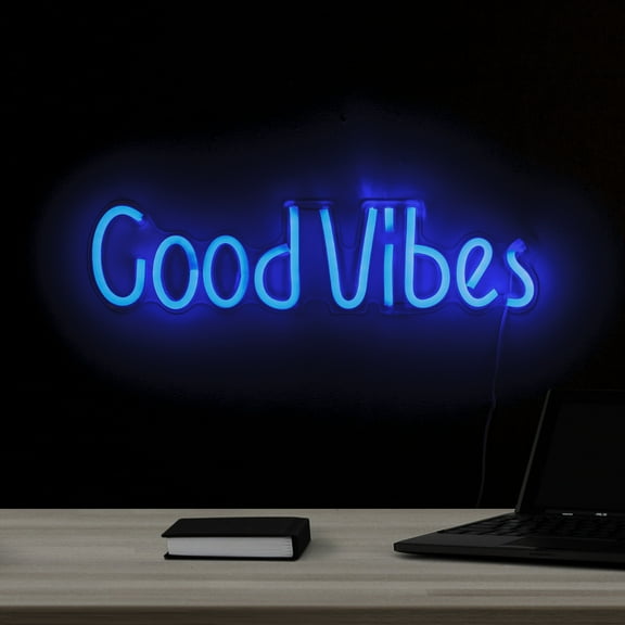 Northlight LED Good Vibes Neon Lighted Wall Sign - 19.5"