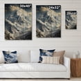 thumbnail image 4 of Designart "Minimalism Winter Mountains Summit painting III" Cottage Print on Natural Pine Wood, 4 of 5