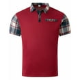 thumbnail image 3 of QATAINLAV Men's Casual Polos Shirts 2025 Summer Quick Dry Golf Tennis Shirt Fashion Plaid Block Short Sleeve Blouse Muscle Fit Workout Tops Red XXL Prime Sales Today Clearance, 3 of 8