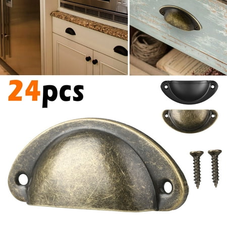 Antique Cupboard Reviews Drawer Pull Handle, TSV 24Pcs Antique Retro Shell Kitchen Cupboard Door Cabinet Knob Drawer Pull Handles for Door Cabinet Drawer Cupboard ()