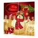 thumbnail image 1 of 2 piezas cortinas opacas pantalla de cortinas para decoración de fondo de chimenea de ventana de Navidad 24 24 Sunnimix Cortina de Navidad, 1 of 5