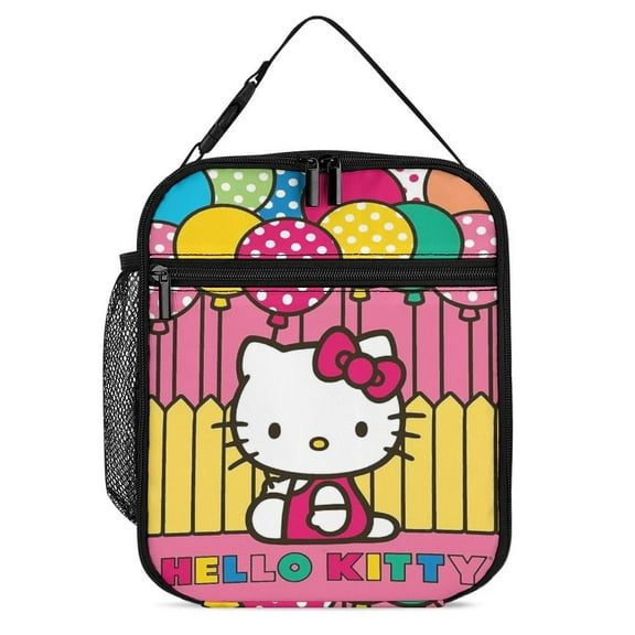 Hello Kitty Lunch Bag, Insulated Lunch Bag for Women Men Lunch Box Container Bag Reusable Lunch Tote Bag for Office, Work, Beach, Travel, Picnic