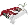 thumbnail image 2 of Red Christmas Table Cloth Waterproof Tablecloths, Snowman Xmas Tree Winter Snowflake Tablecloth Dining Table Cover for Kitchen Party Tabletop Outdoor, Rectangle Tablecloth 52x70 Inch, 2 of 9
