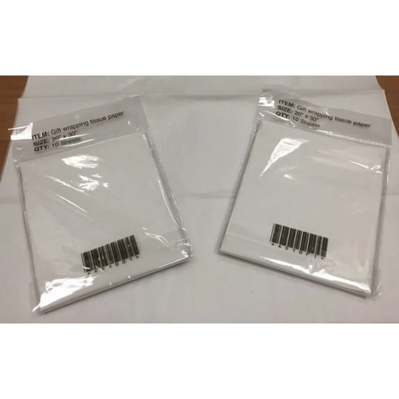 White Tissue Paper 3 Packs-10 Sheet Per Pack - 20" X 30" Brand New Free Shipping