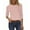 Pink, variant on 3/4 T Shirts for Women Slim Fit Crew Neck Tee Solid Color Soft Top Casual Beige L