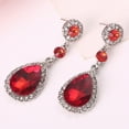 thumbnail image 3 of Eosunjian Party Fashion Women Shiny Rhinestone Inlaid Waterdrop Long Dangle Stud Earrings, 3 of 13