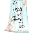 thumbnail image 4 of Prayer Blanket Gifts Be Still and Know That I Am God Blankets Lightweight Travel Healing Religious Blanket Cozy Plush Keep Warm for Women 40"x30", 4 of 6