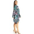 thumbnail image 4 of Sakkas Womens Long Sleeves Collared Neck Spring/Summer Short Shirt Dress/Cover-up - D-384-A - S/M, 4 of 5