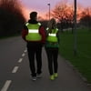 Odoland Reflective Vest for Running/ Jogging or Cycling with 2 Reflective Safety Arm/Leg Bands Yellow