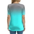 thumbnail image 4 of NAMTYQX Summer Shirts for Women Relaxed Fit Cute Womens Tshirts Patterned Short Sleeve Blouses for Women Light Blue Size 3XL, 4 of 5