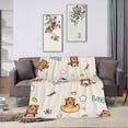 thumbnail image 2 of Cute Tiger Blessing Throw Blanket, Fluffy Soft Cozy Blanket Flannel Plush Microfiber Couch Throw, 60"x50", 2 of 8