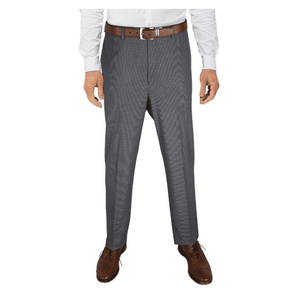 Lauren Ralph Men UltraFlex Stretch Classic Fit Mini Houndstooth Gray Pants 40X30