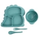 thumbnail image 1 of 1 set de placa de dinosaurio para niños pequeños niños Divided Children Bowl Bown Futk Spoon, 1 of 6