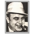 thumbnail image 1 of Painting Portrait Gangster Al Capone Cigar Crime Artwork Framed Wall Art Print A4, 1 of 4