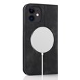 thumbnail image 2 of Nalacover for iPhone 12 / 12 Pro 6.1 inch Wireless Charging Case,Luxury Full Body Protection Solid Color PU Leather Magnetic Closure Flip RFID Blocking Card Slots Stand Shockproof Cover.Black, 2 of 9
