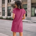 thumbnail image 2 of SUNBS Dresses for Womens Summer Spring T Shirt Dress Vacation Beach Mini Sundress Loose Clothes with Pockets, 2 of 7