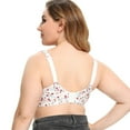 thumbnail image 4 of Monfince Women's Floral Underwire Bra Push Up Plus size Bra, White, 85E, 4 of 10