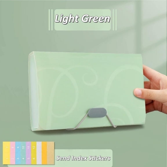 New A6 Organ Bag Expanding File Folder For Documents Candy Colors Document Folders School Supplies Organizer School Office Binder