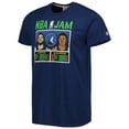 thumbnail image 2 of Men's Homage Karl-Anthony Towns & Anthony Edwards Navy Minnesota Timberwolves NBA Jam Tri-Blend T-Shirt, 2 of 3