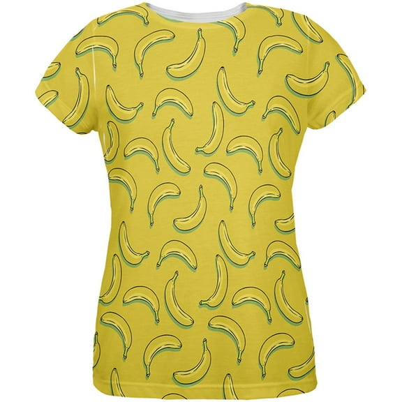 Bananas All Over Womens T-Shirt - Medium
