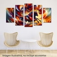 thumbnail image 3 of Cuadro decorativo para Sala, Comedor y Recamara, Abstracto Toro, Fuego, Furia, minimalista, moderno, elegante, juego de 5 piezas, 3 of 5