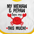 thumbnail image 4 of Inktastic Memaw and Pepaw Love Me Boys or Girls Baby Bib, 4 of 4
