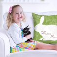 thumbnail image 2 of 4 piezas de funda de cojín con estampado de conejito de Pascua, funda de almohada para sofá, fundas de almohada para decoración del hogar de 45 x 45 cm, verde y blanco, 2 of 5
