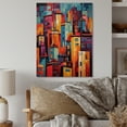 thumbnail image 2 of Designart "Madrid Popart City Vibrance I" Cityscapes Print on Natural Pine Wood, 2 of 5