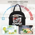 thumbnail image 6 of DouZhe Lunch Bags for Women and Men, Cool Motorcycle Club Prints Reusable Portable Insulated Cooler Waterproof Lunch Tote Bag for Travel Work School Picnic, 6 of 7
