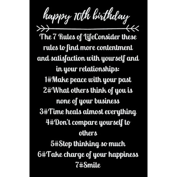 happy10th birthday The 7 Rules of Life (Paperback)