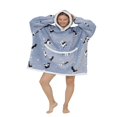 thumbnail image 2 of Oversized Wearable Blanket Hoodie For Adult Kids - Big Hooded Sherpa Junior Sweatshirt, 2 of 6