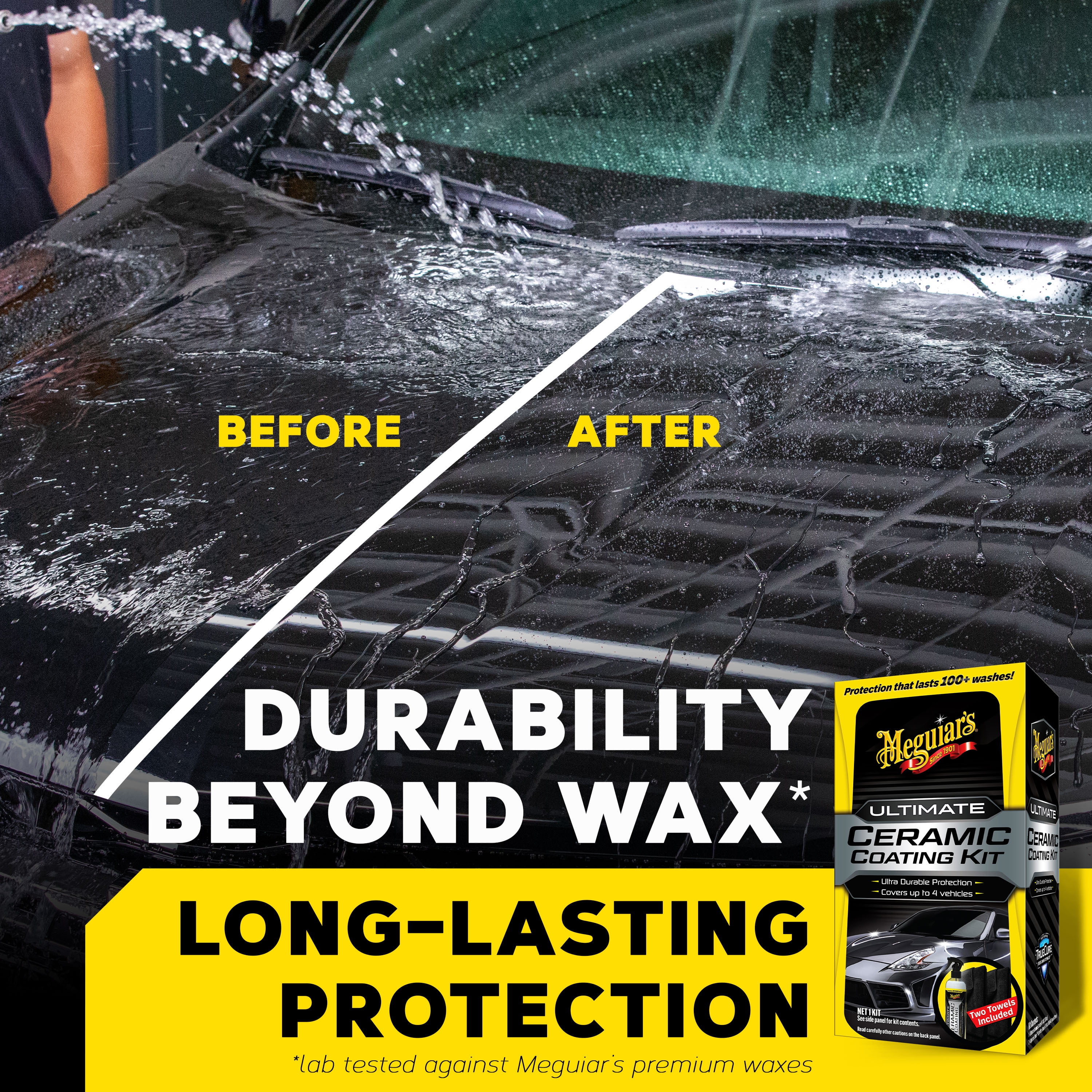 Meguiar's Ultimate Ceramic Coating Kit, Ceramic Protection, Includes Premium Microfiber Towels