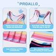 thumbnail image 2 of PROALLO Girls Bathing Suits Two-Piece Swimsuit with Boyshorts Vest-Style Tankini(10-11T Rainbow), 2 of 4