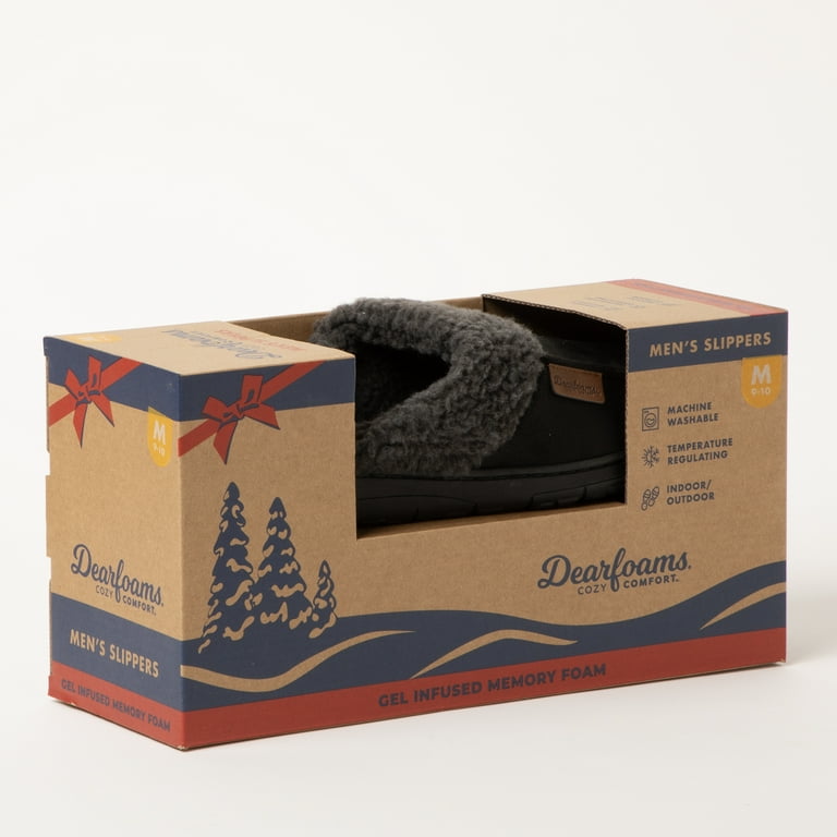 Dearfoams gel infused memory foam slippers hot sale