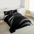 thumbnail image 4 of Manfei Geometric Lines Bedding Comforter Set,Minimalism Geometric Line Twin Comforter Sets,Gray Black Bedding Set For Girls Boys,Super Cozy Room Decor Reversible,2-Piece, 4 of 9