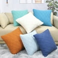 thumbnail image 3 of ERDOUY 4Pcs Vintage diamond check knitted pillow case Green printing, colorful pillowcase, light up your bedroom scenery 17.72x17.72inch(Light gray）, 3 of 4