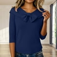 thumbnail image 2 of Breezora Women's Loose Knit Sweater With Hood And Exposed Shoulder For Spring Autumn Fashion Tops S Size Navy, 2 of 4