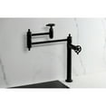 thumbnail image 4 of Kingston Brass KS3700CG Fuller Deck Mount Pot Filler Faucet, Matte Black, 4 of 7