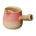 thumbnail image 4 of Tetera de cerámica Infusor de té, tetera portátil multiusos con mango lateral para casa de té, Camping, restaurante, pícnic al aire libre , Rosa perfecl Tetera, 4 of 8