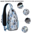 thumbnail image 3 of Colorful Artistic Sling Bag Abstract Boho Crossbody Daypack Lightweight and Durable, 3 of 6