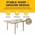 thumbnail image 4 of Easter Bunny Table Cloths for 6 Foot Rectangle Tables, Spring Botanical Flowers Flowers Eggs Check Patio Waterproof Elastic Fitted Tablecloths, Washable Rectangular Table Cover for Camping, 4 of 8