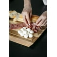 thumbnail image 2 of Dexas Forty-Five 12" x 16" x 1" Angled Acacia Wood Kitchen Cutting Board with Juice Well, 2 of 6