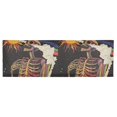 thumbnail image 6 of Yayeee Kitchen Valance Rod Pocket 54" x 18" Living Room Window Curtain, Colorful Skeleton with Cloud, 6 of 6