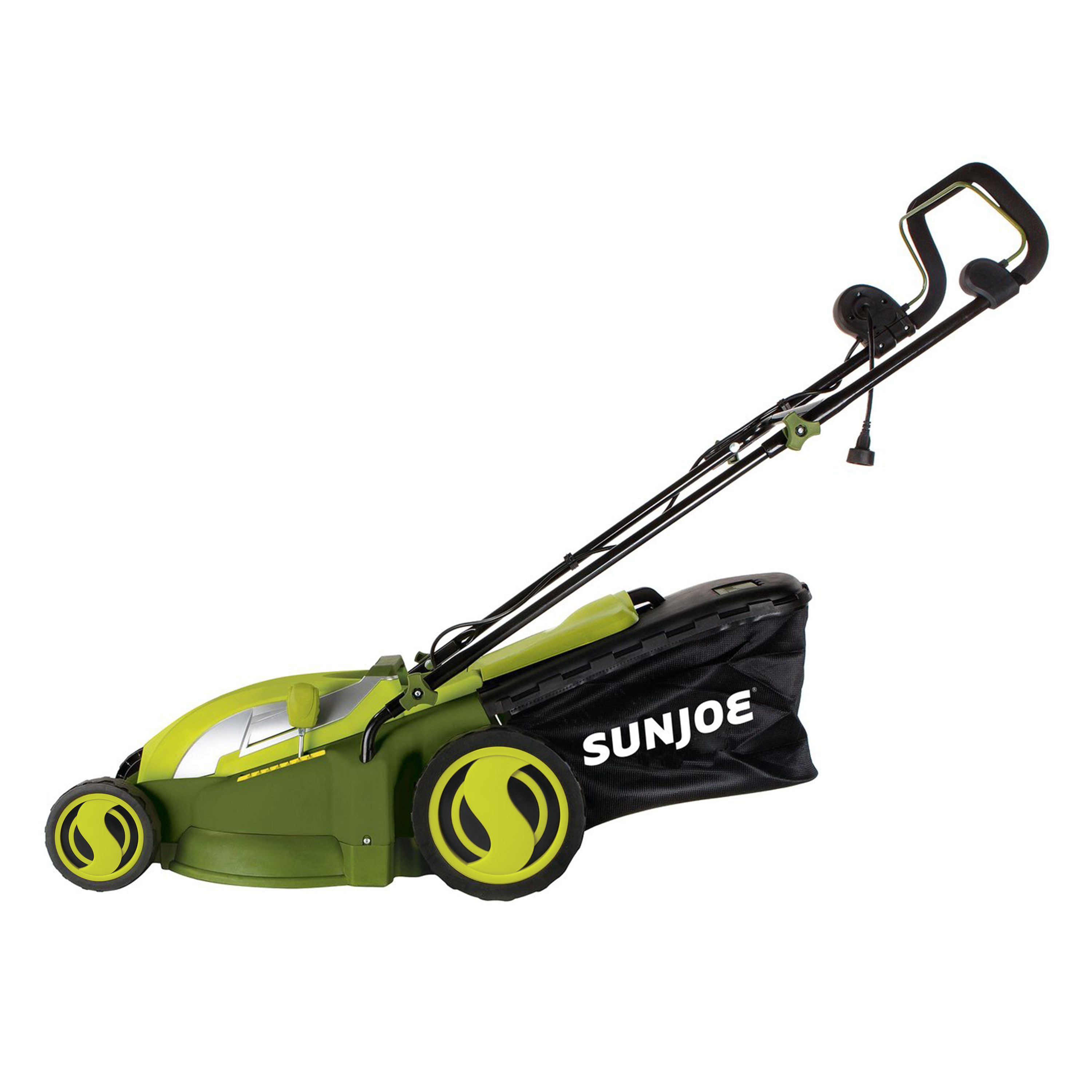 Sun Joe Push Lawn Mower and Mulcher, 17" Electric Walk Behind Grass Cutter, SUJ-MJ403E