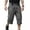 #018 Dark Gray-A50712, variant on Men Shorts Stretch Cargo Below Knee 3/4 Sportswear Beach Long Shorts Wide Leg Elastic Waist Plus Size Athletic Capri Pants with 7 Pockets Black XL