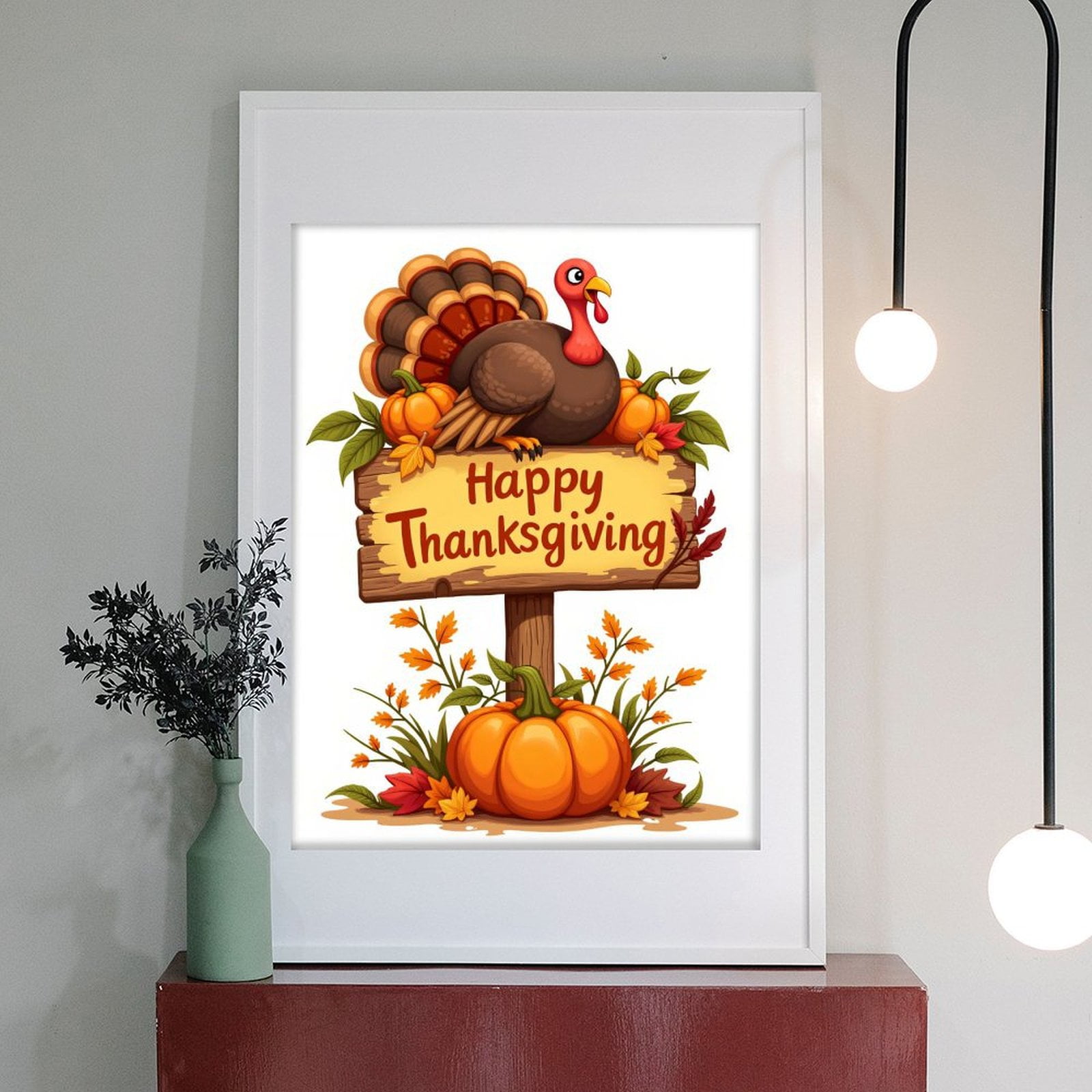 Diamond Art Kits for Adults - 5d Thanksgiving Turkey Autumn Sign Diamond Painting for Adults, Diamond Art for Adults Beginners, Diamond Painting Kits for Adults for Home Wall Decor