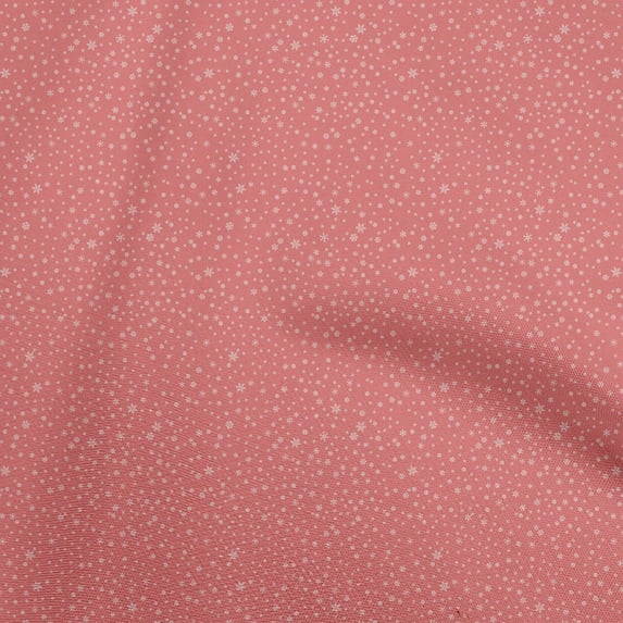 oneOone Cotton Flex Dark Peach Fabric Snowflake Dress Material Fabric Print Fabric By The Yard 40 Inch Wide